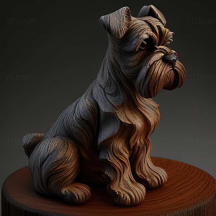 3D model Zwergschnauzer dog (STL)